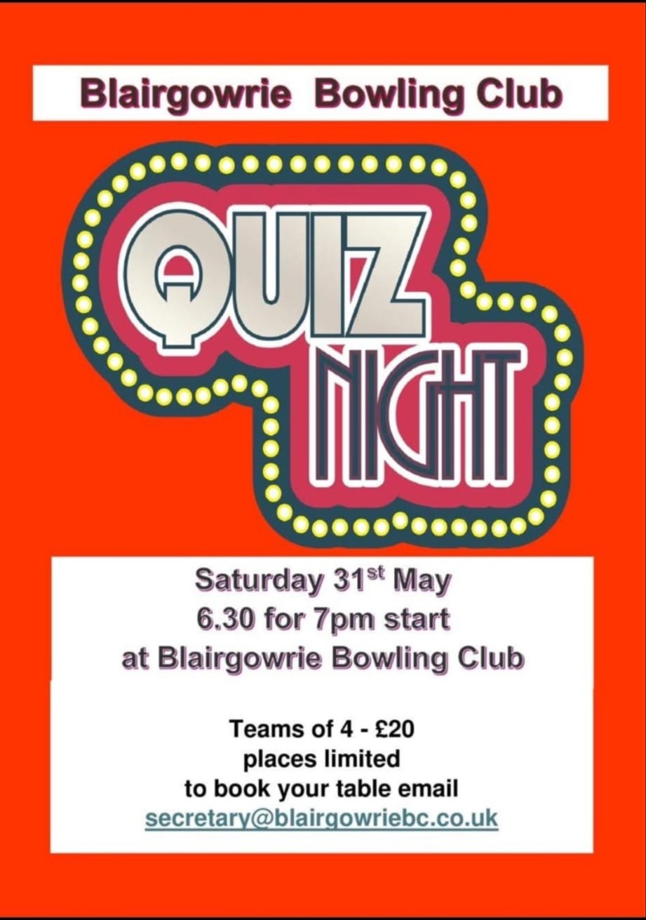 Quiz night - Blairgowrie Bowling Club